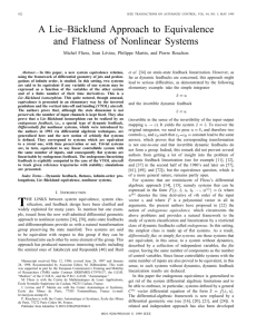 A Lie-Backlund approach to equivalence and flatness of