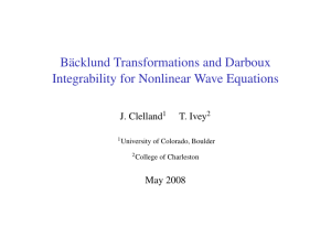 Bäcklund Transformations and Darboux Integrability for