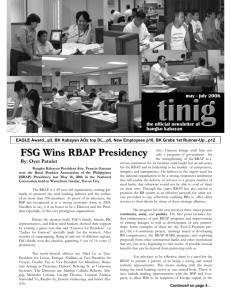 FSG Wins RBAP Presidency