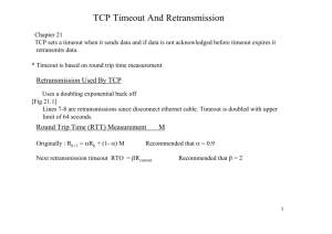 TCP Timeout And Retransmission