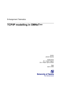TCP/IP modelling in OMNeT++