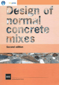 Design of normal concrete mixes