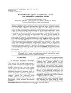 Rational Mix Design Approach for High Strength Concrete Using