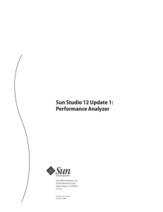 Sun Studio 12 Update 1 Performance Analyzer