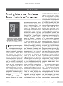 Making Minds and Madness: from hysteria to Depression
