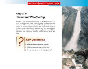 Chapter 11 Water and Weathering