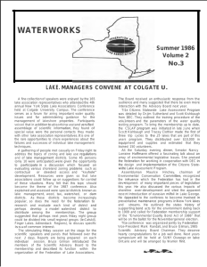 Summer - New York State Federation of Lake Associations