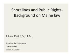Shorelines and Public Rights-‐ Background on