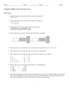 Geometry Module 6 Unit 1 Practice Exam