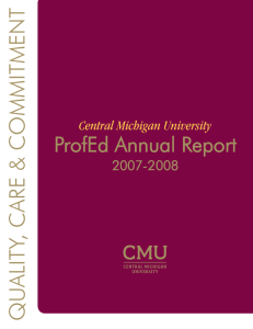 qu ality, care & commitment - Central Michigan University