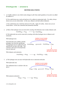 Chemguide – answers BUFFER SOLUTIONS