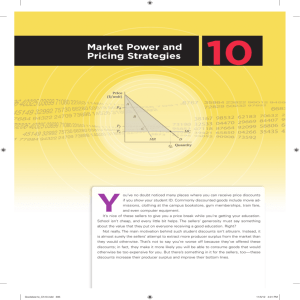 Chapter 10, Market Power and Pricing Strategies