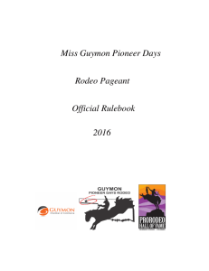 Pageant Rule Book - Guymon Chamber of Commerce