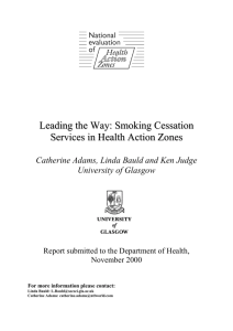 Smoking Cessation - Final report outline