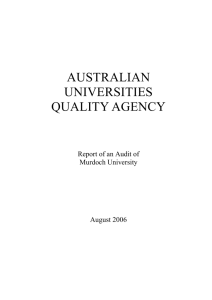 Murdoch University - Tertiary Education Quality Standards Agency
