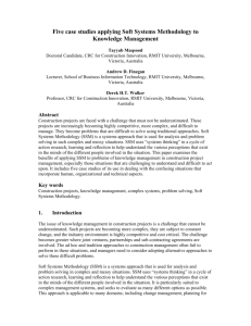 Five case studies applying Soft Systems Methodology to Knowledge