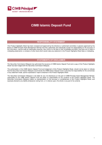 CIMB Islamic Deposit Fund - CIMB