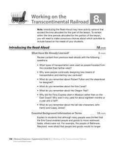 Working on the Transcontinental Railroad 8A