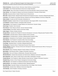 The attendee list - New England Board of Higher Education