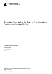 Contextual Framework of the Chain of Firm-Acquisitions