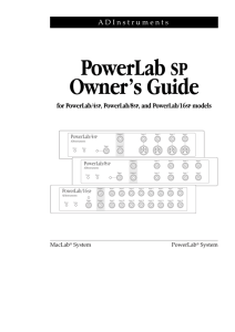 PowerLab SP Owner's Guide