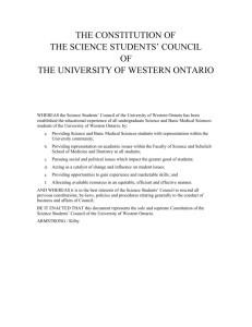 THE CONSTITUTION OF THE SCIENCE STUDENTS' COUNCIL OF