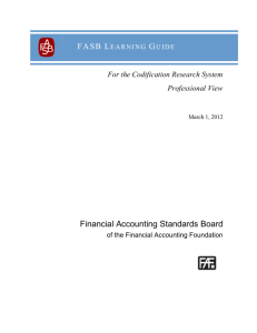 FASB Learning Guide for the Codification Research System