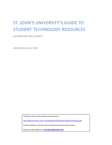 st. john's university's guide to student technology resources