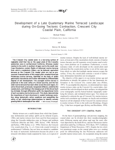 Development of a Late Quaternary Marine Terraced Landscape