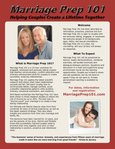 Brochure - Marriage Prep 101