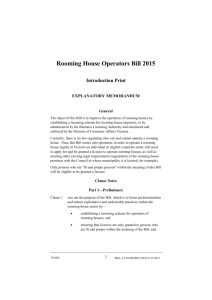 Rooming House Operators Bill 2015