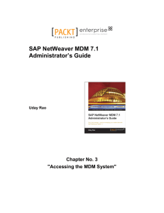 SAP NetWeaver MDM 7.1 Administrator's Guide