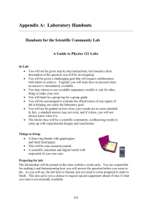 Appendix A: Laboratory Handouts