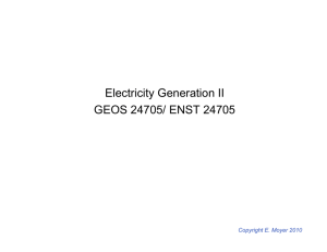 Electricity Generation II GEOS 24705/ ENST 24705