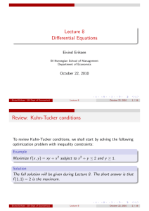 Lecture 8 Differential Equations