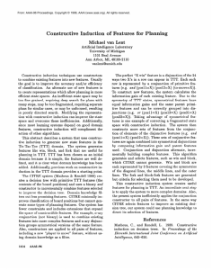 1996-Constructive Induction of Features for Planning