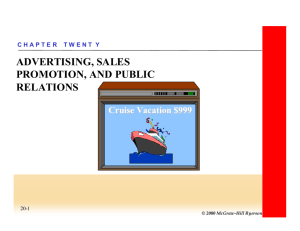 advertising, sales promotion, and public relations - McGraw-Hill