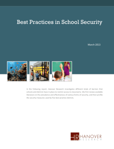 Best Practices in School Security