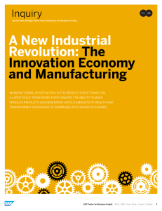 a new industrial revolution: the innovation economy and