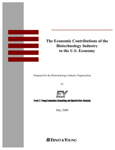 The Economic Contributions of the Biotechnology Industry to the
