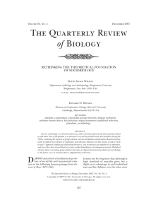 The Quarterly Review of Biology
