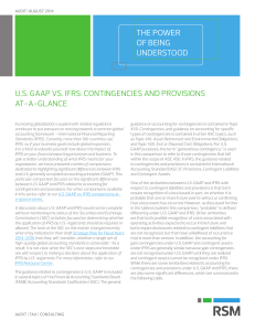 US GAAP vs. IFRS: Contingencies and provisions at-a-glance