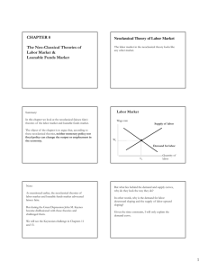 The Neo-Classical Theories of Labor Market & Loanable Funds