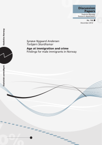 Age at immigration and crime. Findings for male immigrants in