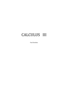 calculus iii - Desert Academy