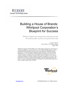 Building a House of Brands: Whirlpool Corporation's