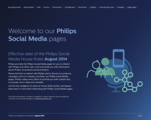 Welcome to our Philips Social Media pages