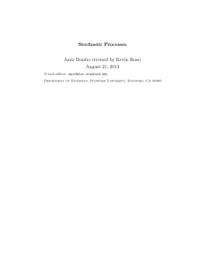 Stochastic Processes Amir Dembo