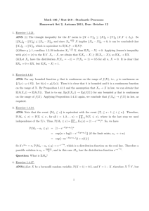 Math 136 / Stat 219 - Stochastic Processes Homework Set 2