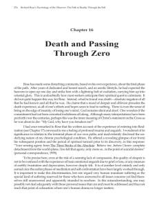 Chapter 16 Psychology of the Observer: Death and Passing
